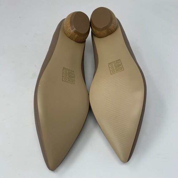 Journee Collection Maggs 007451 Loafer Women 8.5 Taupe Leather Pointed Toe S0749 - Picture 7 of 10